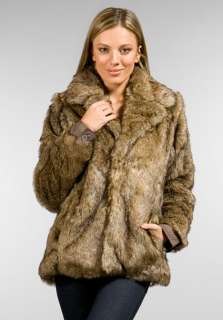 DIESEL Fur Jacket in Umber 