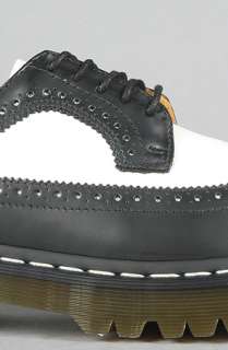 Dr. Martens The 3989 5Eye Brogue Shoe in Black and White  Karmaloop 