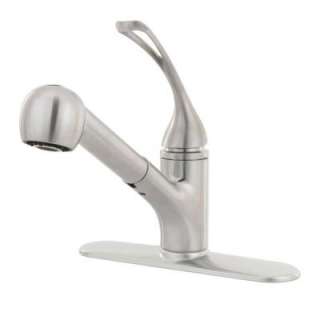 Coralais Single Hole 1 Handle Low Arc Kitchen Faucet in Brushed Chrome 