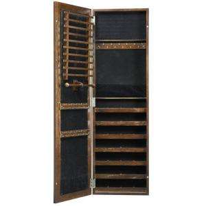   Collection Artisan Light Oak Wall Mount Jewelry Armoire with mirror