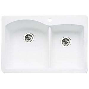 Blanco Diamond Dual Mount Composite 33 in. x 22 in. x 9.5 in. 1 Hole 1 