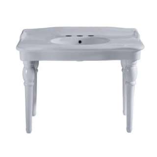 Porcher Sonnet Large Console Table and Basin in White 30028 00.001 at 