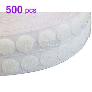 500 White Velcoins Velcro 3/4 Coins Dots Autism 250set  