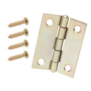 Crown Bolt 2 In.Non Removable Pin Hinges Satin Brass Finish (15379 