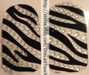 KISS Nail Dress GARTER Art Strips/Appliques/Decals Black/White Zebra w 