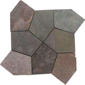 Daltile 36 in. x 36 in. Indian Multicolor Slate Floor and Wall Tile