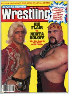 Sports Review Wrestling Aug 1985 Ric Flair, Nikita Koloff, Von Erich 