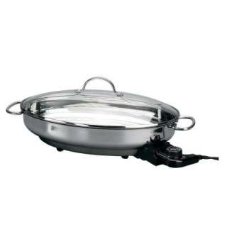   10 in. Oval Stainless Steel Electric Skillet 8285 