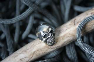 925Sterling Silver Skull Paracord Pendant Bead Charm10g  