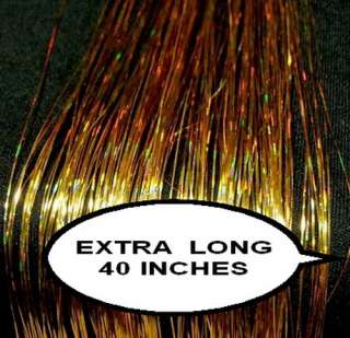 240 STRANDS, 40SPARKLE GOLD SILK HAIR TINSEL,LONG # L1  