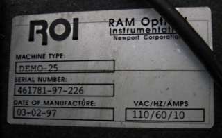 C86921 ROI RAM Optical Probe OMIS II 4x8 Demo 25 Measurement 
