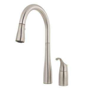 KOHLER Simplice 1 Handle Pull Down Kitchen Faucet in Vibrant Stainless 