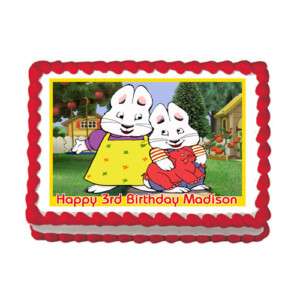 MAX & RUBY Edible Personalized Cake Image Custom Supply  