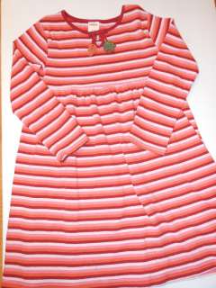 GYMBOREE Harvest Leaves   Girls Striped Long Sleeve T Shirt Dress 