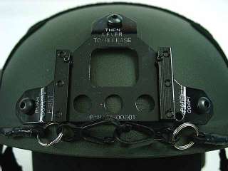 Airsoft IBH Helmet with NVG Mount & Side Rail OD  