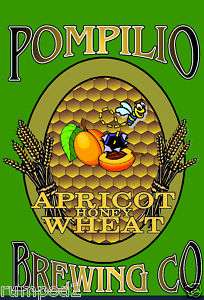 Apricot Wheat Beer   Poster   Pompolio Brewing Co.  