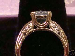 Epiphany Silver Platinum Clad Diamonique Blue Ring SZ 6  