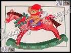 ROCKING TEDDY Horse Christmas Counted Cross Stitch Pict