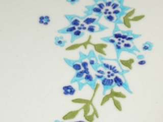 STETSON DINNER PLATE 9.5 BLUE FLOWERS VINTAGE HAND DECO  