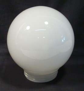Vintage White Milk Glass Light Lamp Globe Cover Thread  