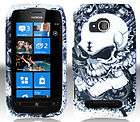 Skull Nokia Lumia 710 Faceplate Snap on Phone Cover Hard Shell Case 