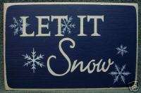 Wood Christmas Winter sign   LET IT SNOW  