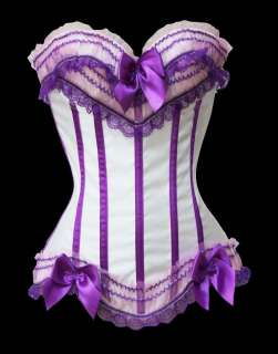 new white &purple croset dress Tutu bustier SET 5135  