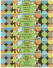 Water Bottle Label Wrapper JUNGLE BABY SHOWER BIRTHDAY PARTY REUNION 