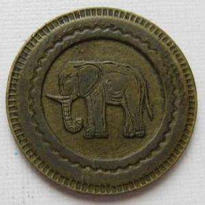 Unknown 20 Cents Token Featured Elephant  
