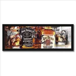 Glasbild   Whisky Jim & Jack 95cm x 33cm  Küche 