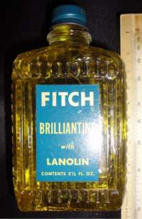 Vintage Glass Bottle Fitch Brilliantine Cologne lanolin  