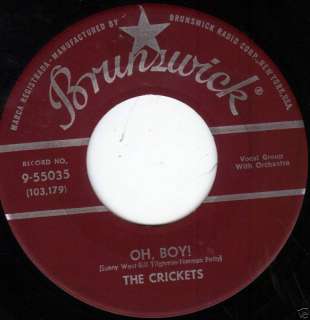 The Crickets 45 Oh,Boy / Not Fade Away  