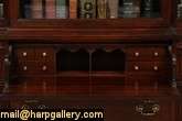   classic breakfront design bookcase or china cabinet has a pull out