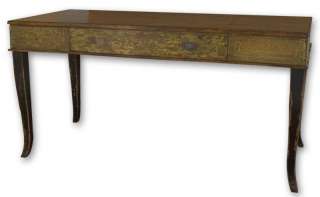 Aged Complex Finish Crackle Writing Table Desk  