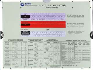 Duct Calculator The Ultimate Duct Sizing Slide Chart  