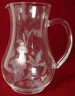 Swirl Pattern 60 Ounce Crystal Glass Water Pitcher  