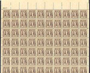 1940   ETHELBERT NEVIN   #883 Full Mint  MNH  Sheet  
