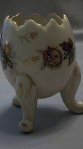 Vintage Napco Egg Vase Yellow Roses  