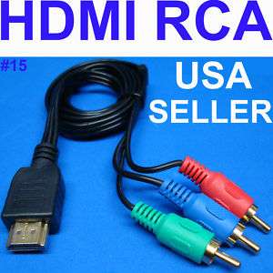 HDMI TO 3 RCA RBG ADAPTOR CABLE BLUE RAY DVD 3D HD TV  
