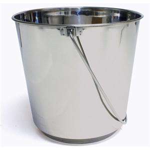 qt Stainless Steel Kennel Pail Bucket With Handle New  