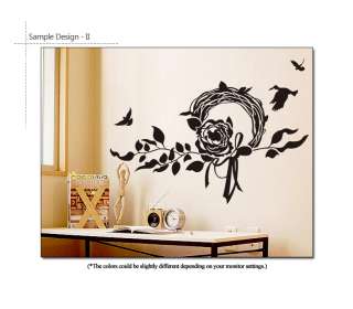 Rose Wreath Wall Decor Removable Vinyl Decal Stickers  