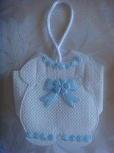 12 pcs White shirt blue bow bag baby shower decoration  