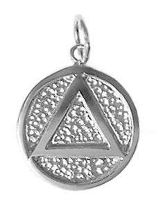 AA Alcoholics Anonymous Jewelry Sterling Coin #16 2  