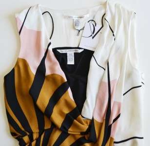 Diane Von Furstenberg DvF Adalvino Dress 6 S UK 10 NWT $398 Silk Paper 