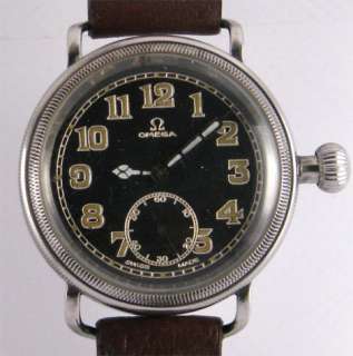   Vintage Large Military German WW1 Air Force wrist watch, inscribed