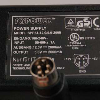 FLYPOWER SPP34 12.0/5.0 2000 12V 2A Power Adapter 4 pin  