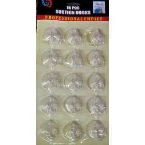  15 Clear Suction Hooks