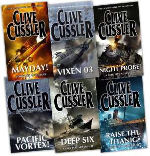 Clive Cussler Collection Dirk Pitt 6 Books Set Pack New  