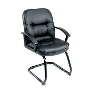  Boss Office Products Ergonomic Leather Guest Chair with 