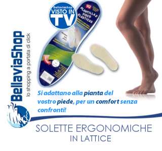 SOLETTE PLANTARI LATTICE ORTOPEDICHE ERGONOMICHE PIEDI  